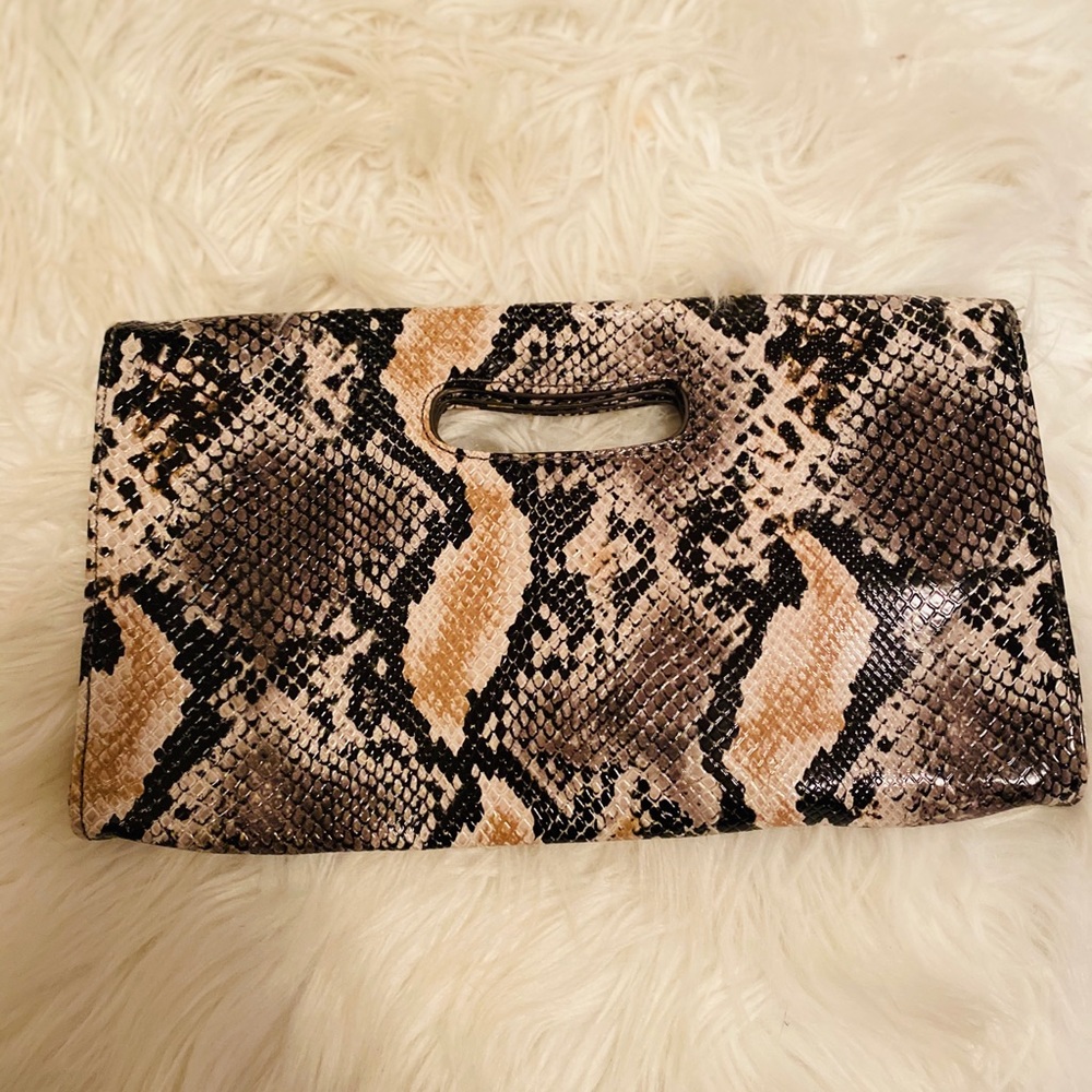 Nine West Clutch Me Up Python Print Clutch - image 5